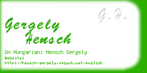 gergely hensch business card